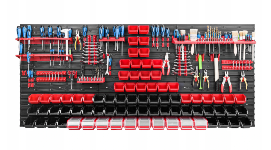 Stena na náradie 172x78cm + 78 boxov (2)